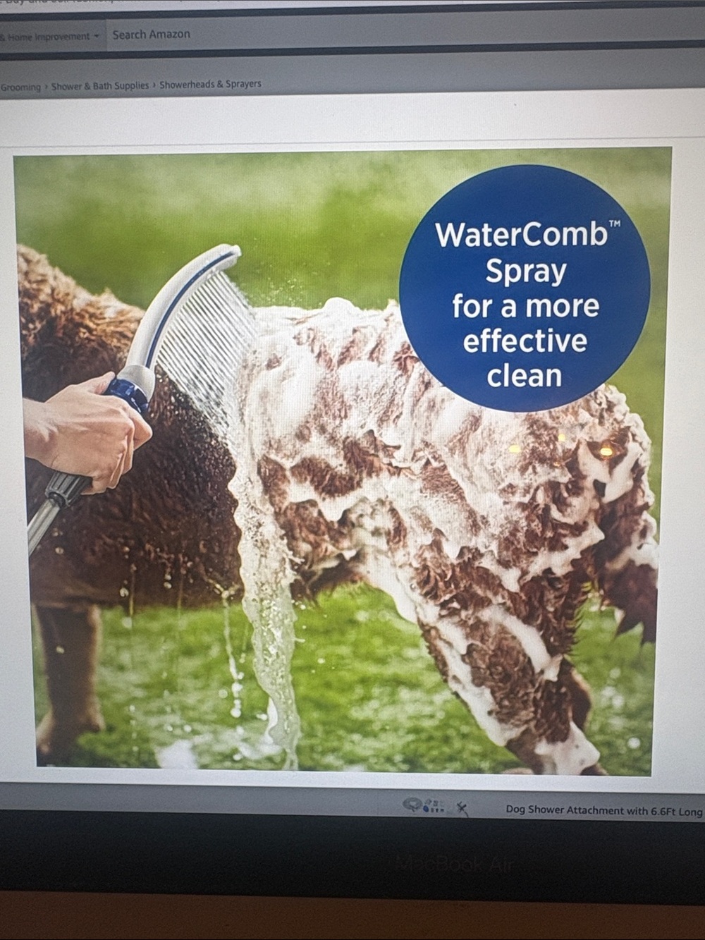 Pet Wand Pro Shower Sprayer Attachment for Fast and Easy at Home Dog Cleaning